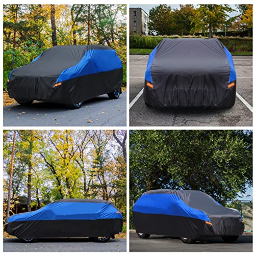 Image of SUV Car Cover Waterproof All Weather,Cover Full Exterior Cover Windproof Outdoor Full Car Cover UV /Snow /Hail /Dust Protection Fit SUV Jeep-Length 190 inch to 200 inch
