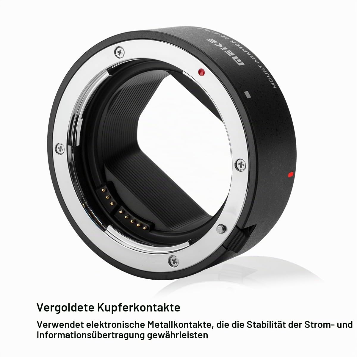 Meike EF-EOSR Metall-Objektivadapter mit Autofokus für Canon EF/EF-S Objektive auf EOS-R, EOS-RP, R5, R6, R7, R10, C70 & RED Komodo Kameras