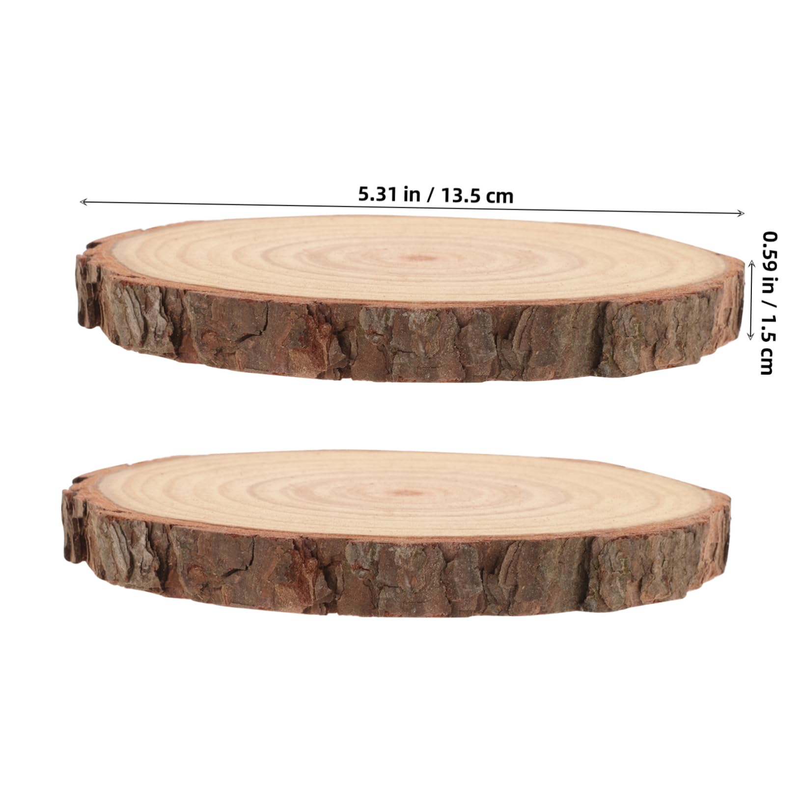 VILLCASE 16stücke Unbearbeitete Holzscheiben Für Handwerk Runde Holzstücke Für Hochzeitsdekoration Und Kreative Bastelprojekte Dicke