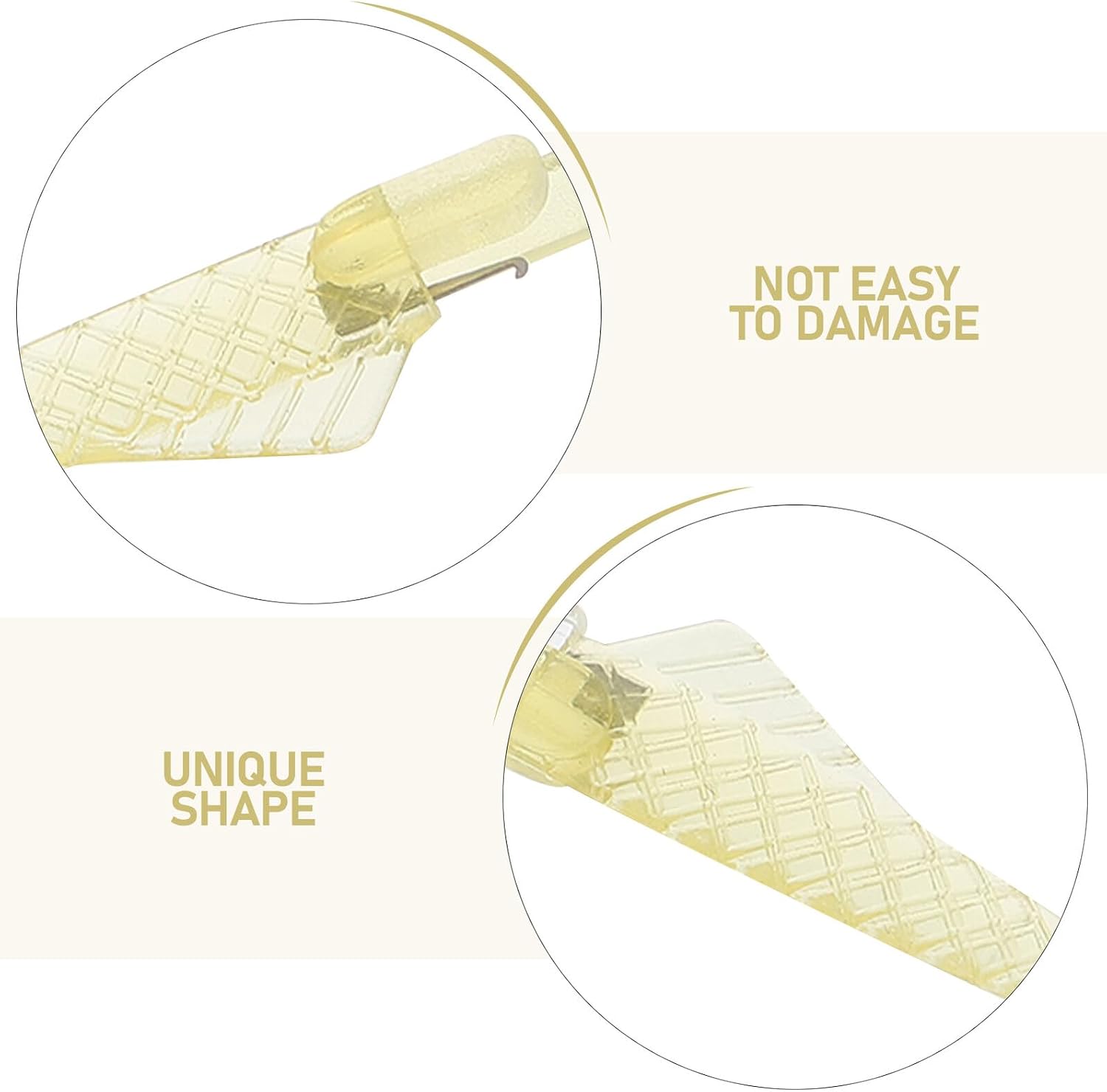 LIFKOME 30pcs Fish Mouth Loop Threader Sewing Machine Automatic Needle Threading Tools Portable DIY Sewing Accessories Yellow
