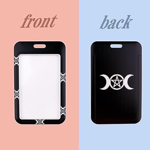 Miniatura 6 de Cinta negra con llavero para mujeres y hombres, diseño de triple luna con el signo de la diosa con el signo de diosa material suave de alta calidad