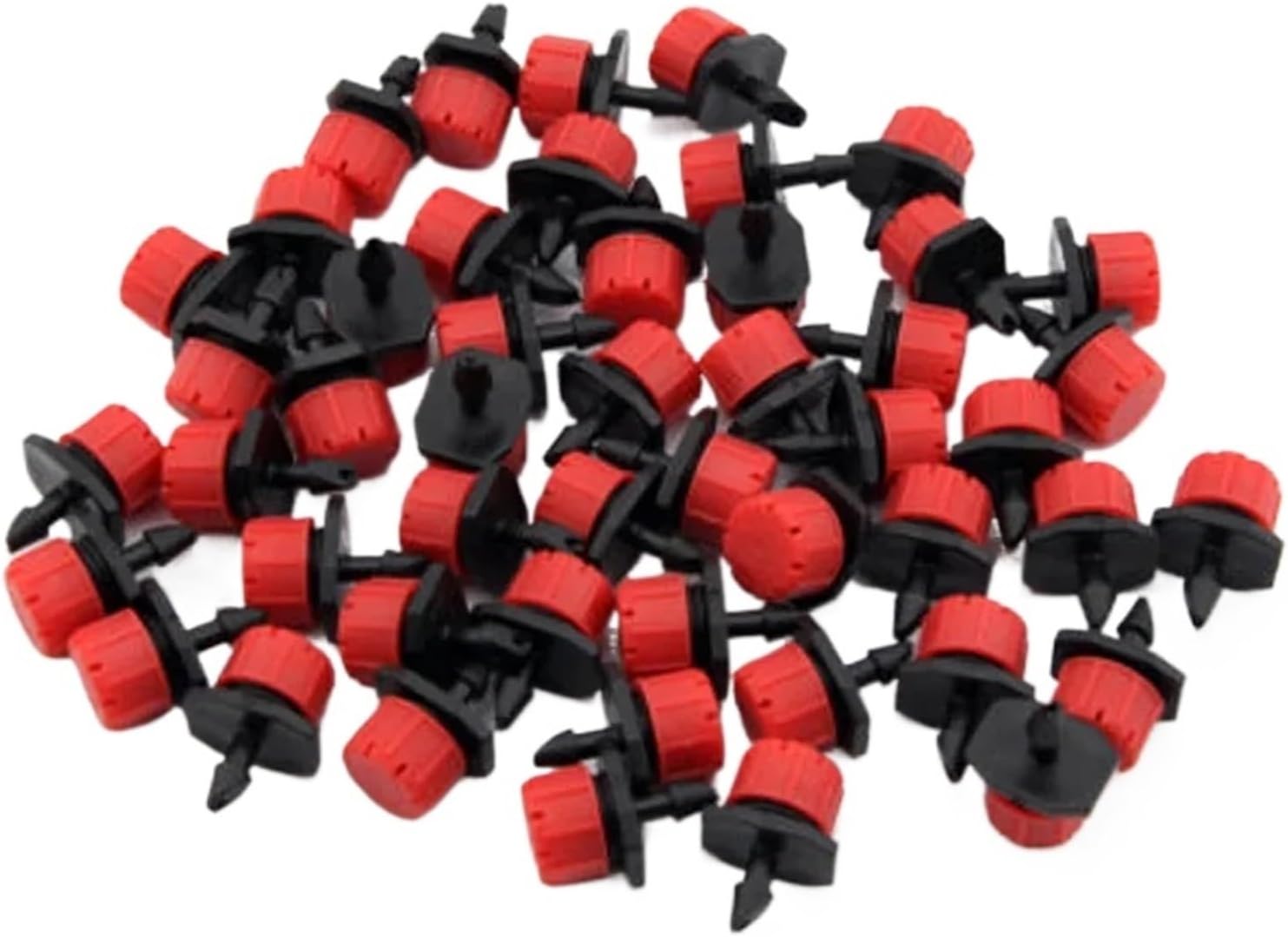 Drip Irrigation Emitters 500pcs Adjustable Drip Irrigation Droppers Rotating Sprinklers 1/4'' Emitter Dripper