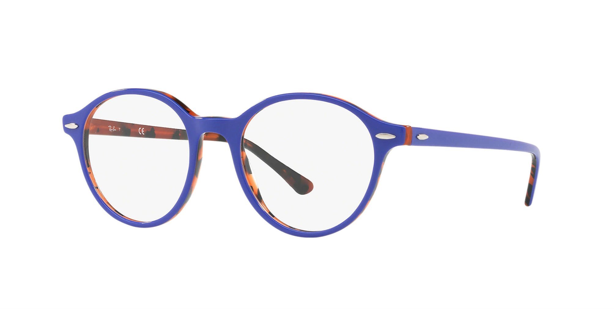 Ray-Ban Unisex RX7118 - 5716 Eyeglasses Top Violet On Havana Orange 48mm