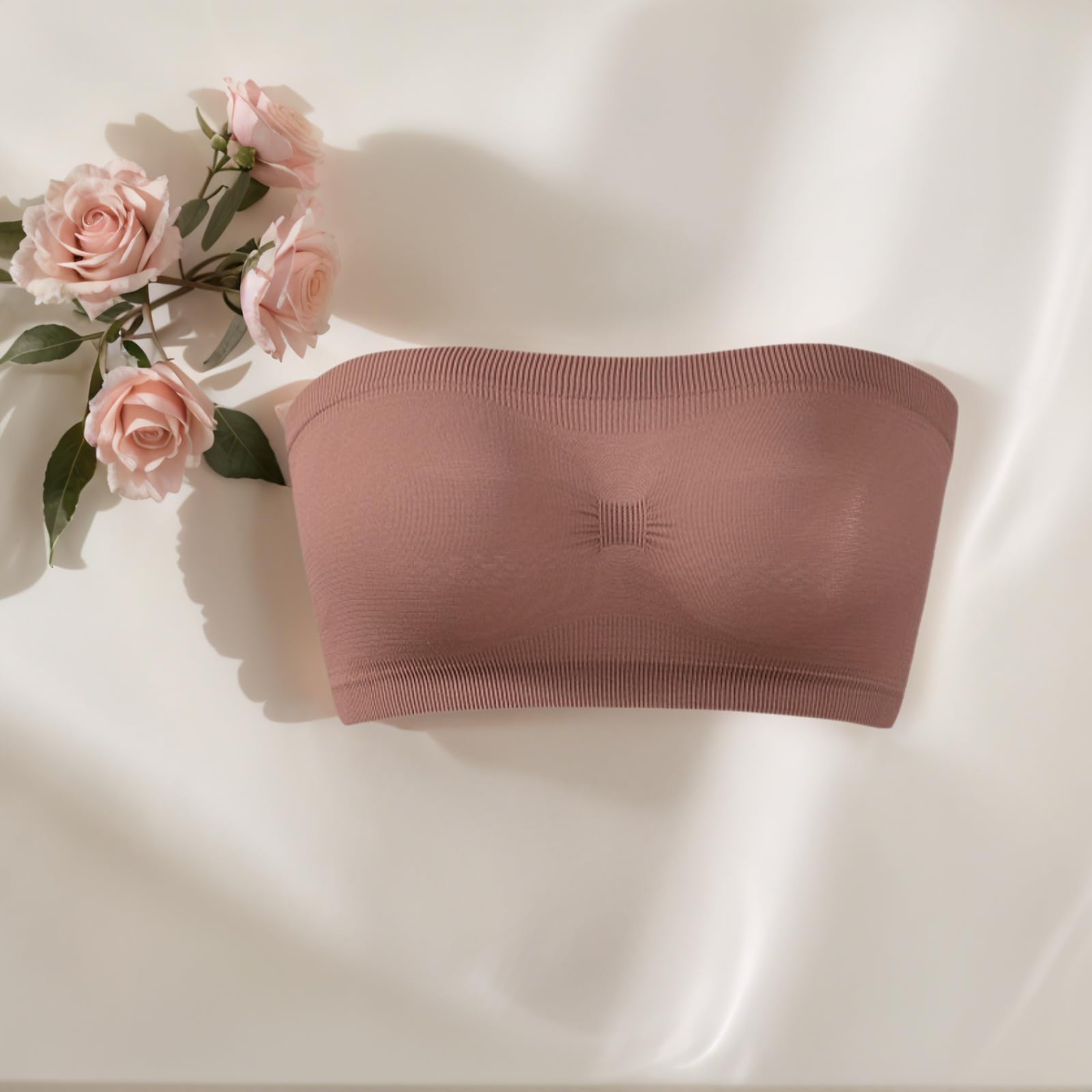 1/3 Pack Women's Strapless Bralette Seamless Bandeau Stretchy Non-Padded Bandeau Tube Top Bra