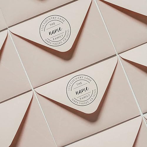 Miniatura 6 de Stamphoney Bee - Almohadillas de tinta para apellido, diseño rústico, para siempre, nombre de boda, sello personalizado