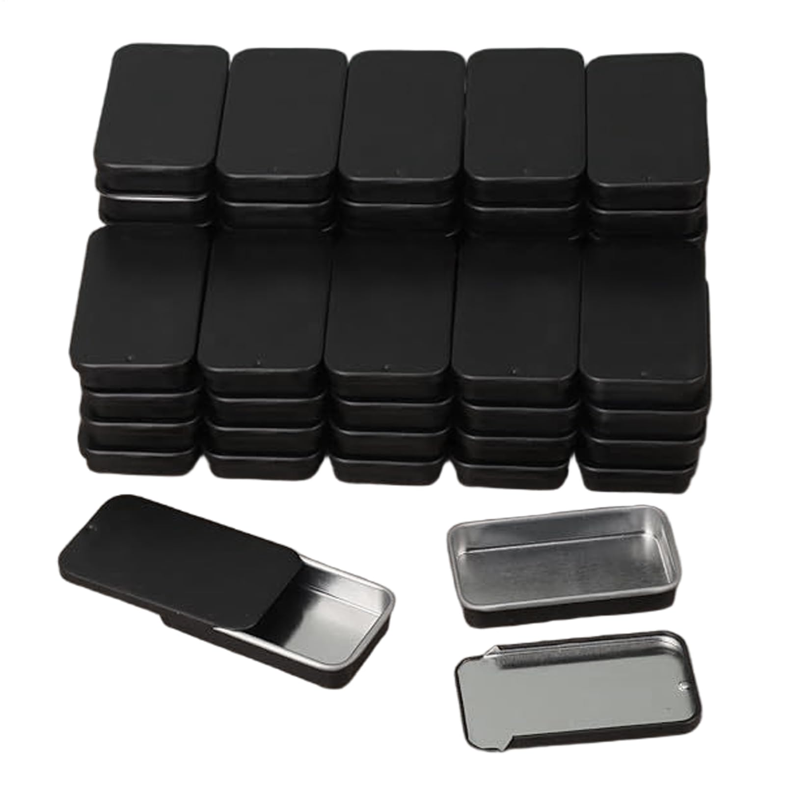 Boîtes à couvercle coulissant multifonctionnelles en métal pour bonbons et mini bijoux