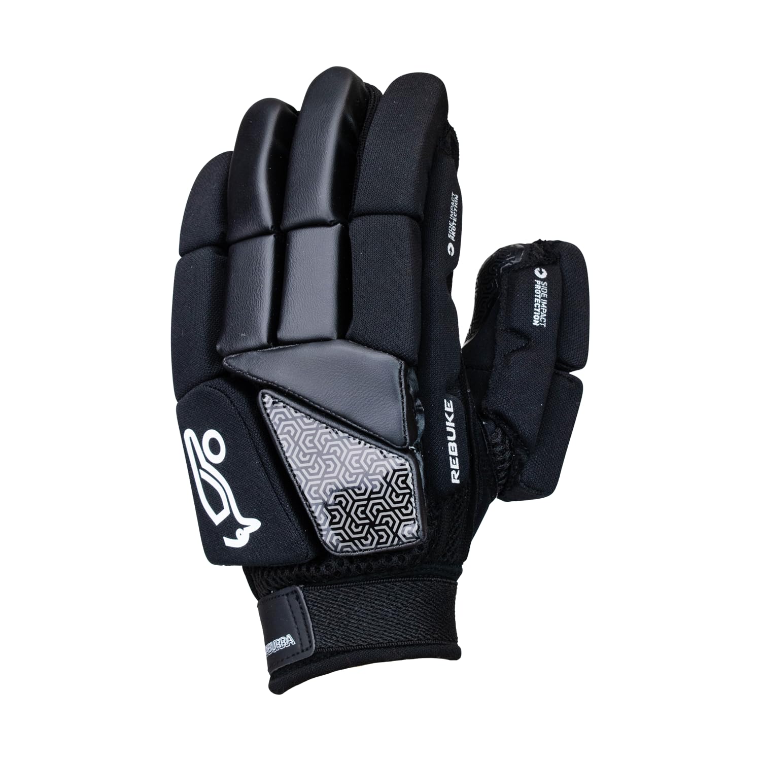 KOOKABURRA Rebuke Hockey Glove – High-Density Foam, Rubberised Palm, Indoor/Outdoor Use, Black