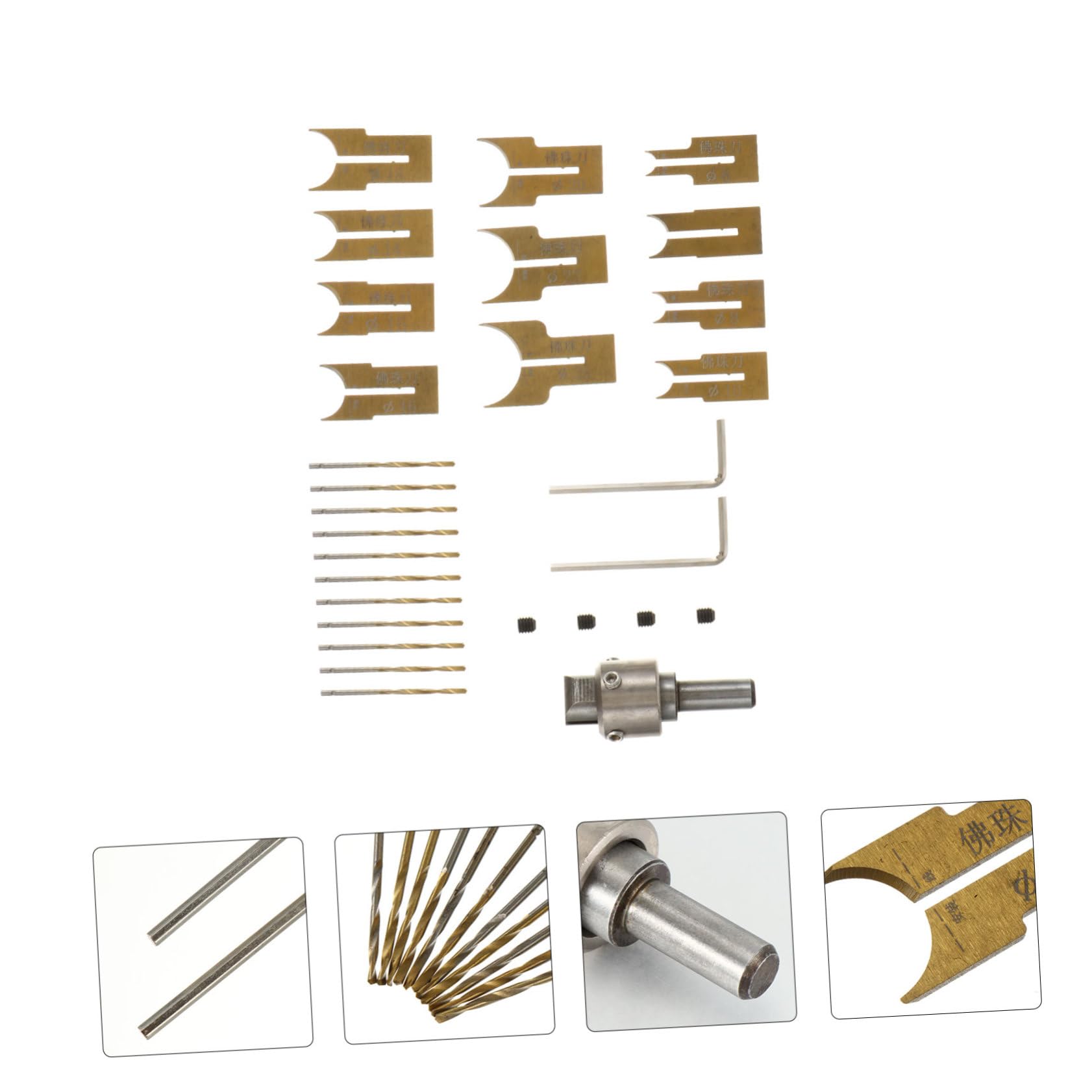 Set Punte Trapano per Perline in Legno 24 Pezzi Acciaio | 6-25mm, per Lavori DIY e Artigianali, Adatto al Legno, Kit per Bracciali e Collane