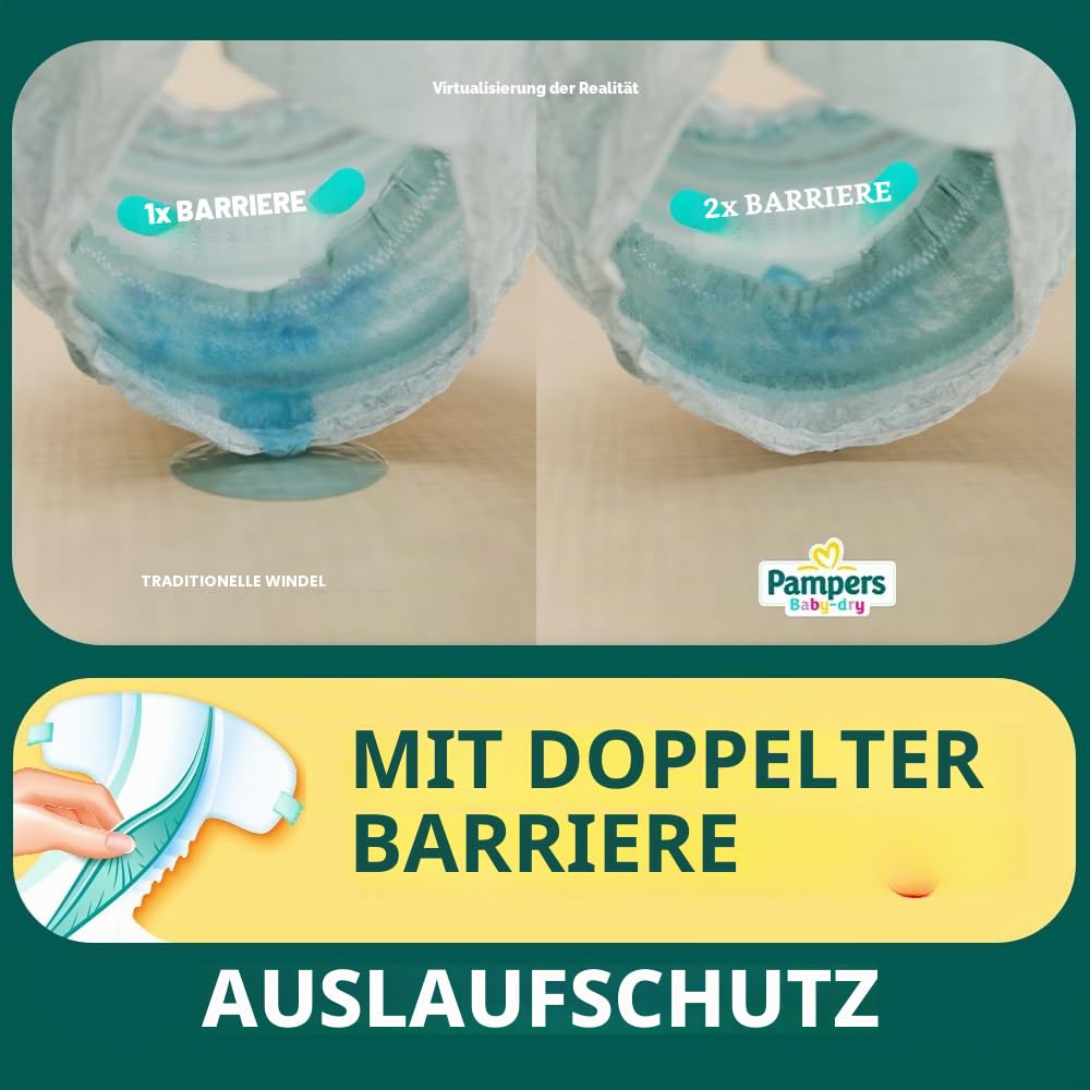 Pampers Baby Dry Maxi, Größe 4 (7-18 kg), 200 Windeln für Kinder