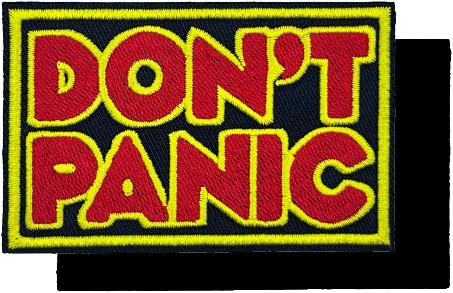 Funny Tactical Patch, Don't Panic Embroidered Hook and Loop Patch