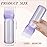 Pimoys Root Comb Applicator Bottle 6 Ounce Hair Oil Applicator 2 Pack Applicator Bottle for Hair Dye Bottle Applicator Brush with Graduated Scale, Purple