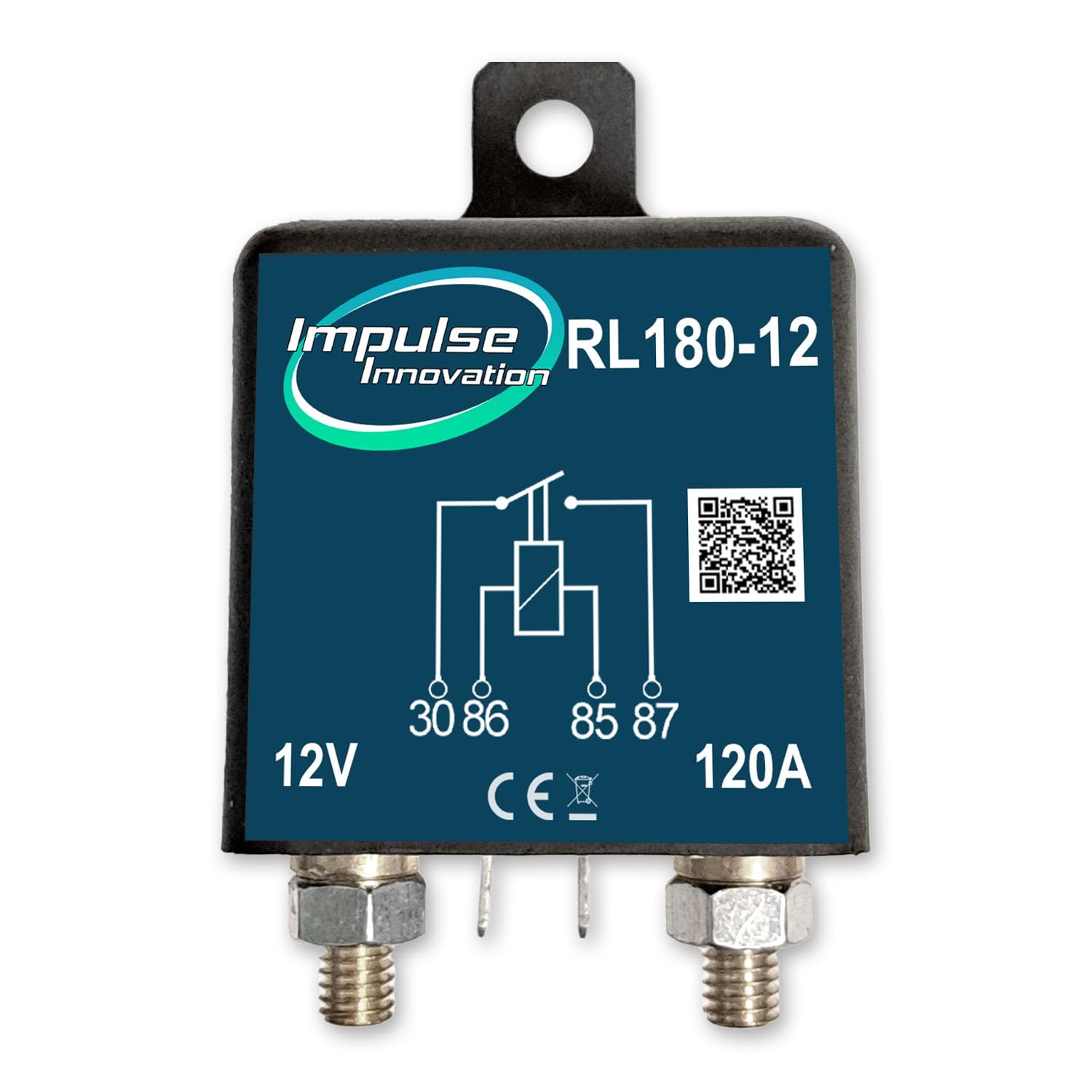 Zweitbatterieset RL180-12 PRO | Trennrelais 12 V 120 A | 3,5 m 10 mm² Vollkupfer-Kabelsatz | Batteriehalter BH-01 für VW T4 T5 T6