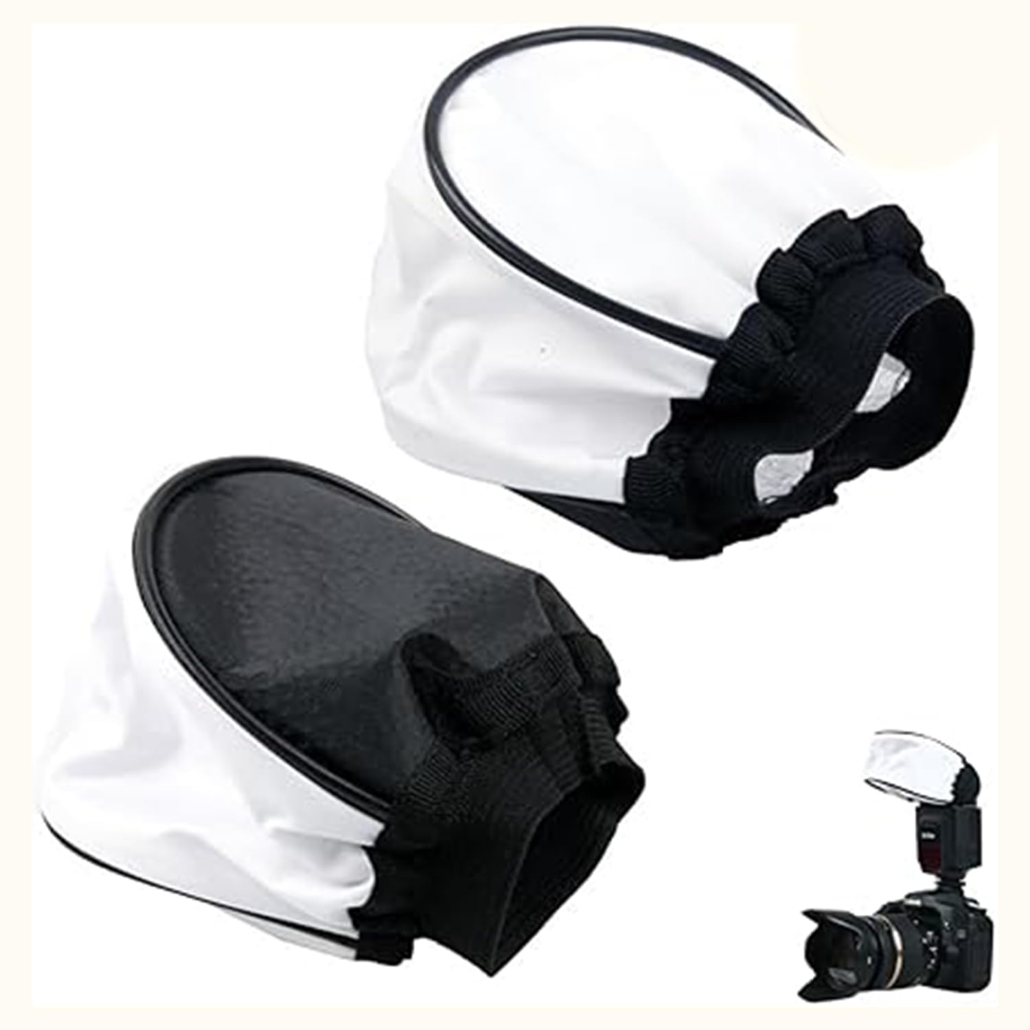 Flash Diffuser Mount Camera Softbox Speedlite Accessories Photography Bend Bounce Camera Reflactor for All Types of DSLR Flash Omni Diffuser (Multicolour) (Bounce Cap)-image-22