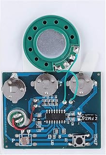Módulo de gravação, módulo de voz módulo de gravação de som controle de botão com duas teclas com fio para caixa de presente de cartão faça você mesmo, caixa de bolo, caixa de flores, caixas de chocolate (versão sensível à luz)