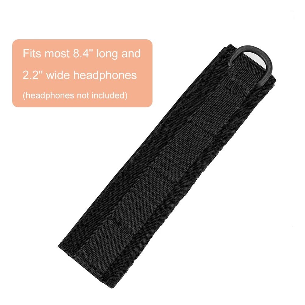 DONGKER Cubierta táctica para auriculares, orejeras tácticas, Molle diadema con anillo en D
