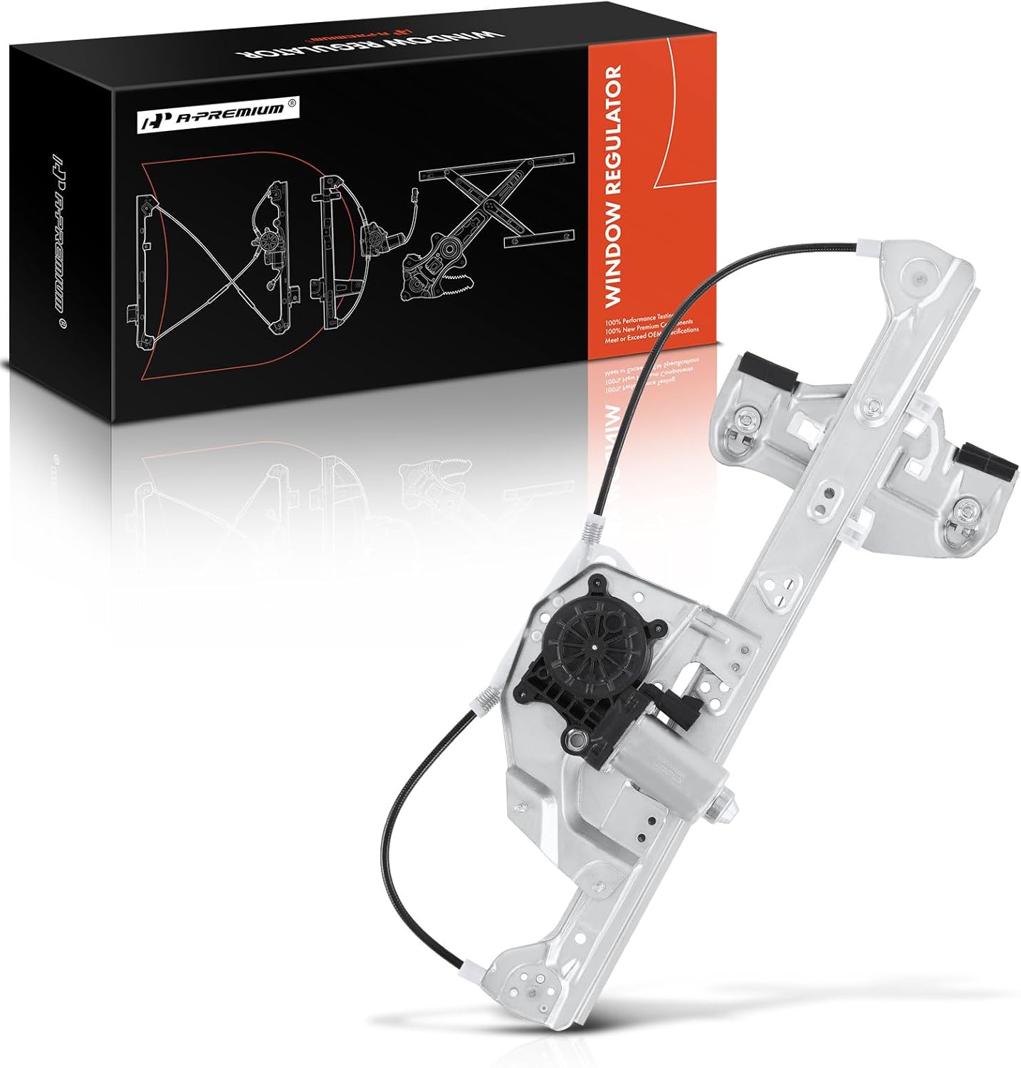 A-Premium Power Window Regulator with Motor Compatible with Cadillac DeVille 2000-2001 Rear Right Passenger Side