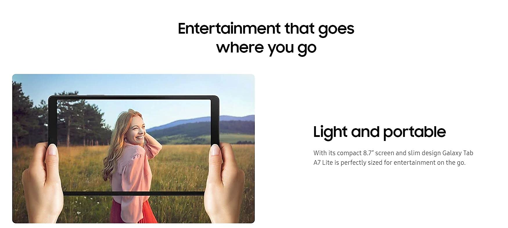 SAMSUNG Galaxy Tab A7 Lite 8.7" (2021, WiFi + Cellular) 32GB 4G LTE Tablet (Grey) (Renewed)