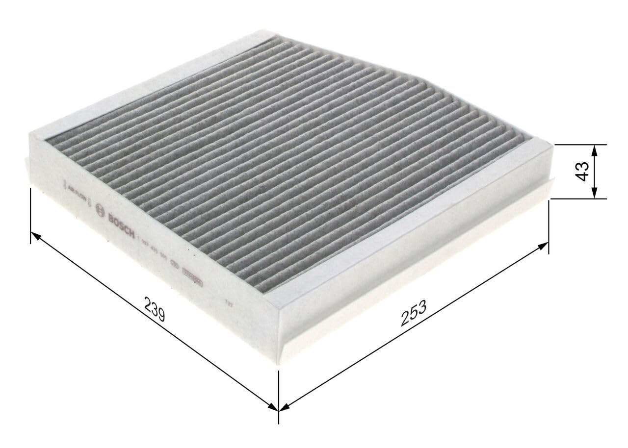 Bosch Filtro Abitacolo ai Carboni Attivi R5505, Filtro di Ricambio - Contro cattivi odori, polline e polvere per un'aria più pulita all'interno del veicolo