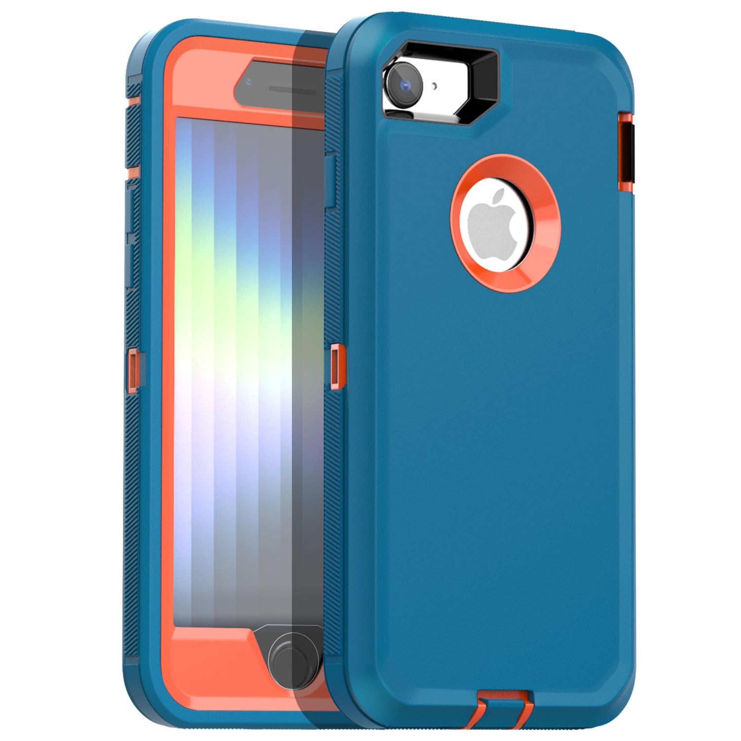 AICase for iPhone SE 2022/3rd/2020/8/7 Case with Built-in Screen Protector,Heavy Duty Drop Protection Full Body Rugged Sho...