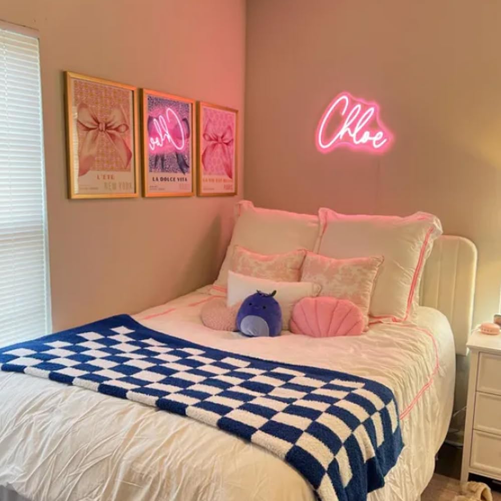 Custom Neon Signs, LED Neon Light Signs for Bedroom Wall Décor, Personalized Neon Name Sign Dimmable for Bedroom Birthday Wedding Party Kid Bar Business Festival Gifts (Optional 15
