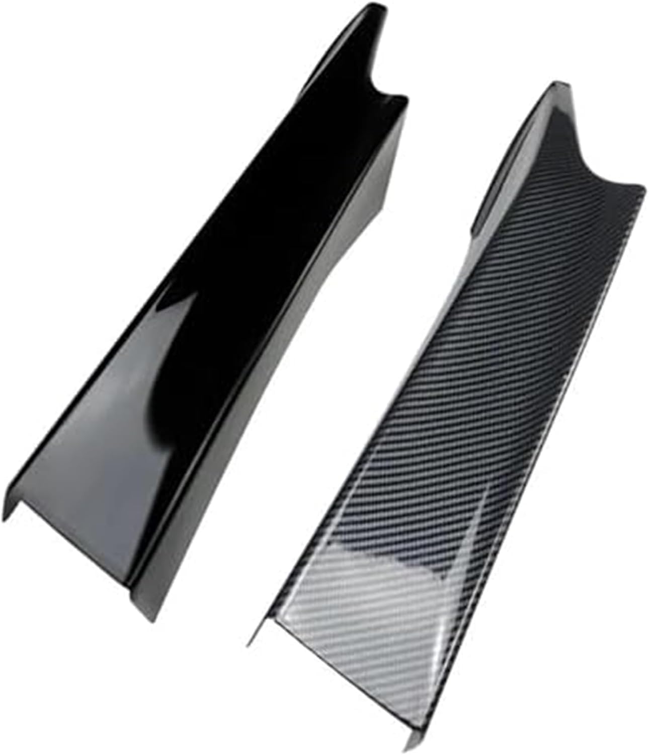 Auto-Frontspoiler für BMW F20 F21 1 Series 120d 120i M135i 2011-2015, Side Spoiler Car Front Bumper Splitter Car Front Lip Body Kit Anti-Collision Protection,A/Black Carbon Look