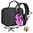 ZOHAN EM054 Electronic Ear Protection for Shooting Range with Sound Amplification Noise Reduction, Ear Muffs for Gun Range (Purple,Case)
