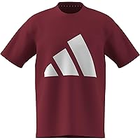 adidas Homme Essentials Big Logo Single Jersey Tee, Active Maroon/White