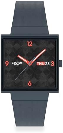 Swatch Unisex Casual Watch Grey Bioceramic Quartz Squared Off