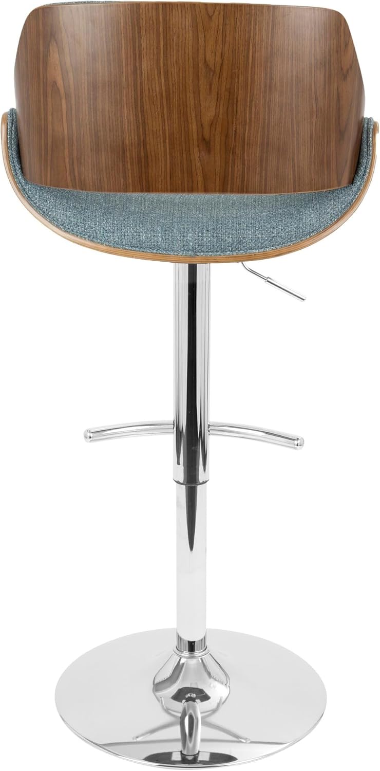 Grandview Gallery Fabrizzi Adjustable Bar Stool, Chrome Bar Stools, Bar Chairs, Swivel Bar Stools, Bar Stools Set of 2