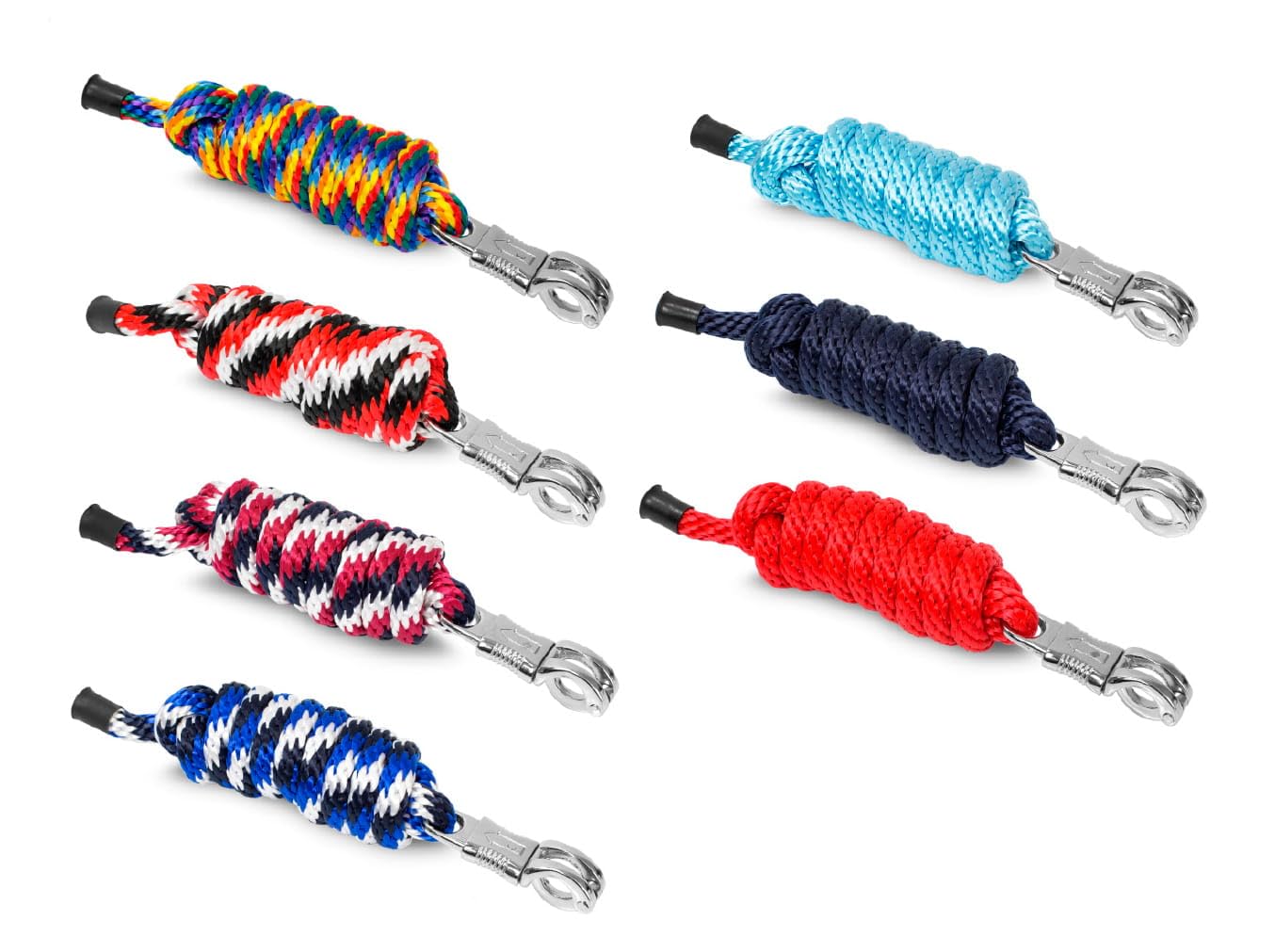 Guinzaglio Equestre Per Cavalli 2m - Corda Cotone Resistente Con Gancio, Rosso/nero - Foto 8