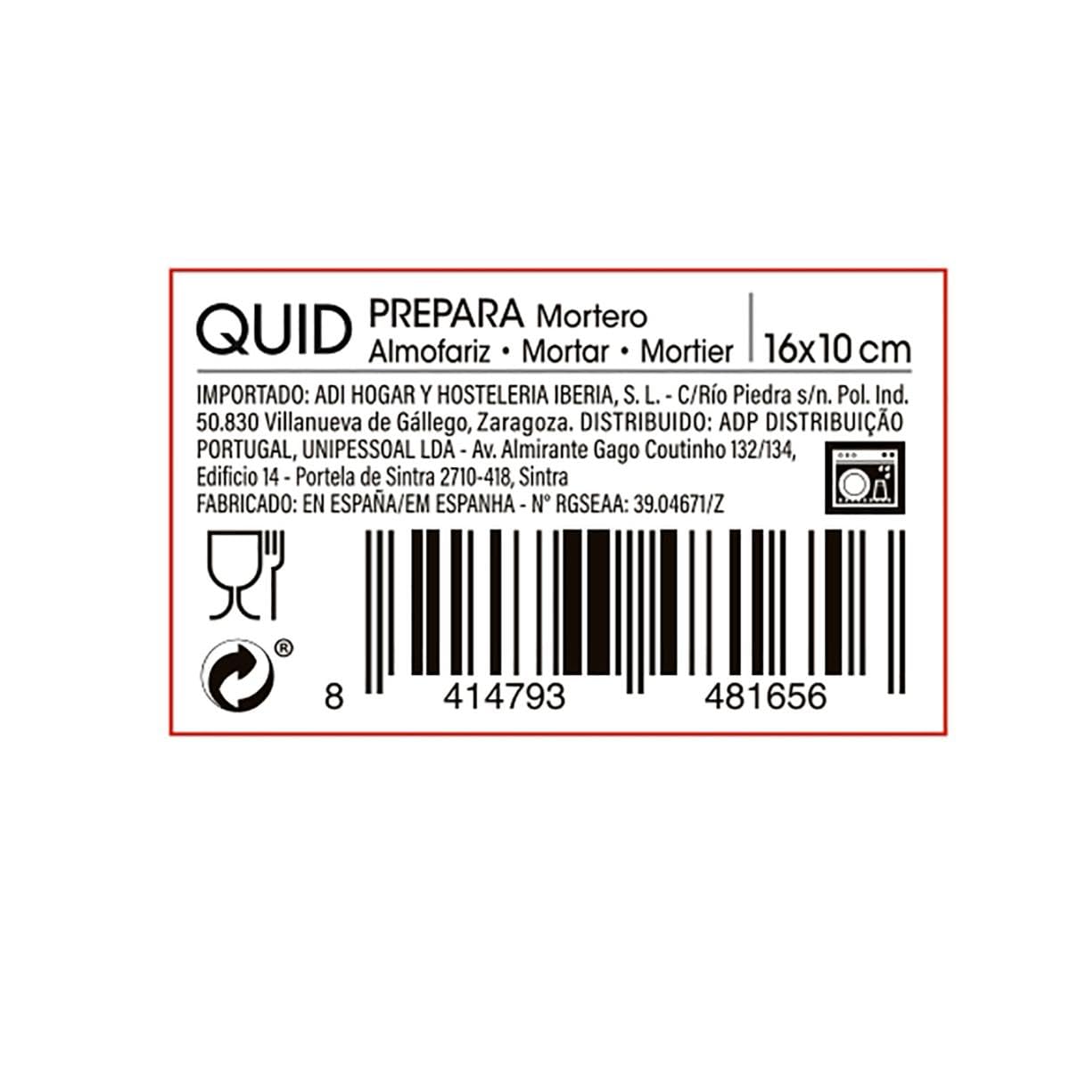 Quid 7575000 – Mortaio Nº0, 16x10cm, prepara Quid, colore: giallo, 16x10x12cm