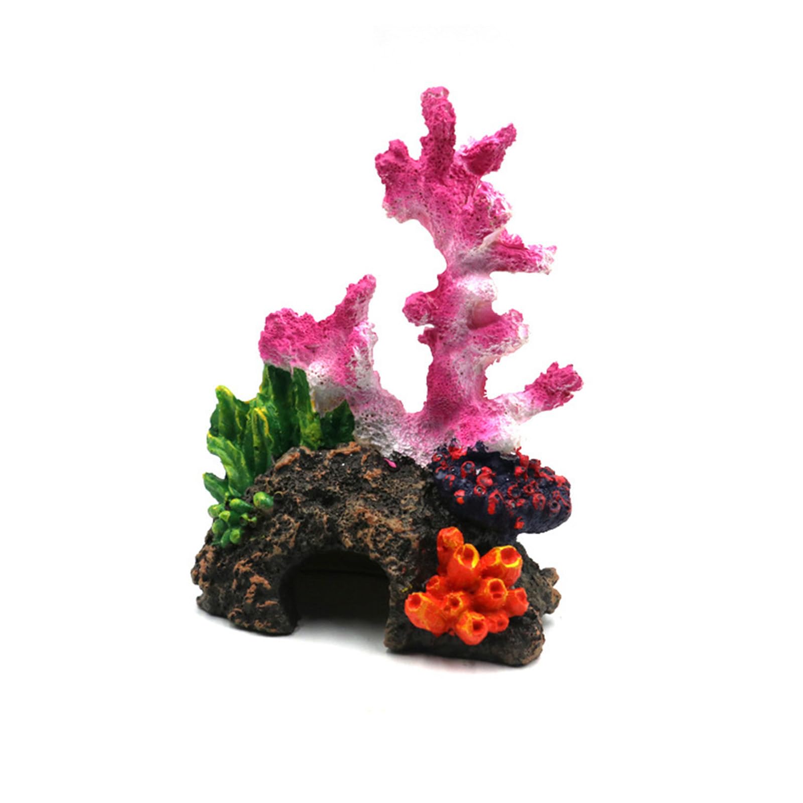 Meiliyizu Realistic Corals Reef Aquarium Decoration HandPainted Resin Ornament for FishTanks Landscape Shelter Cave for Fish Colorful Underwater Landscape
