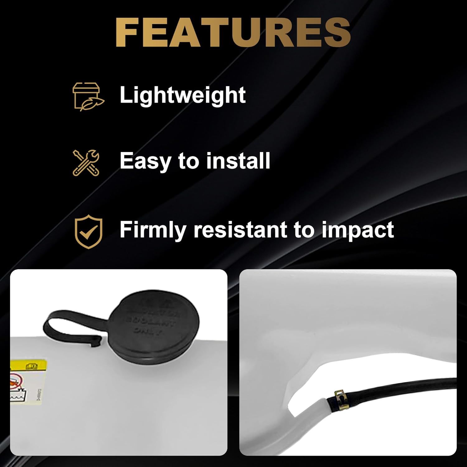 Partsflow Engine Coolant Reservoir Expansion Tank W/Cap For 2006-2010 Ford Explorer For 2006-2010 Ford Explorer Sport Trac For 2006-2010 Mercury Mountaineer 603-055