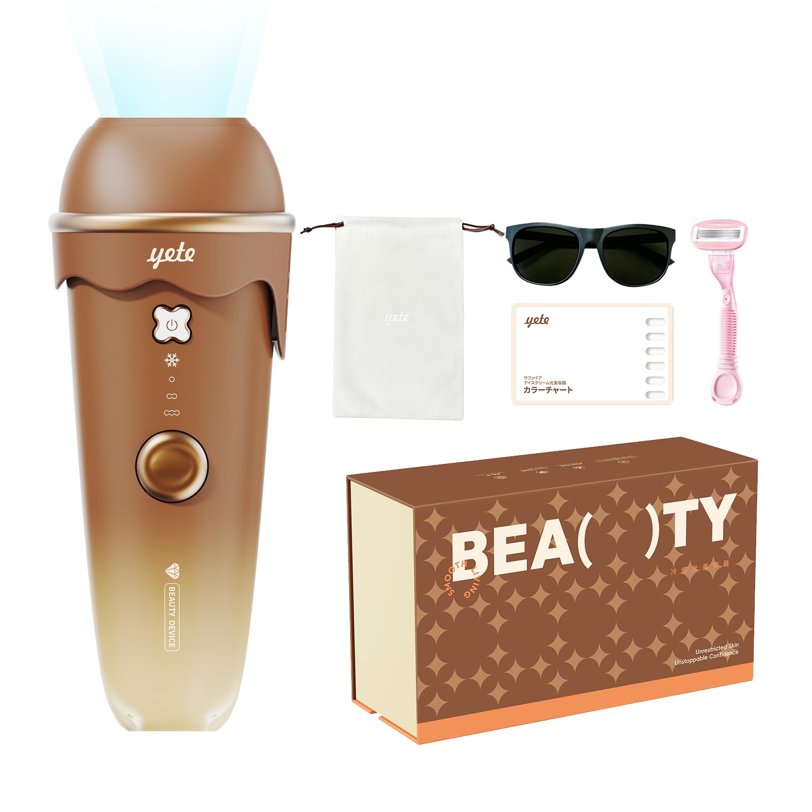Amazon | アイスクリーム脱毛器 IPL光脱毛器 湿脱ケア サファイア恒冷