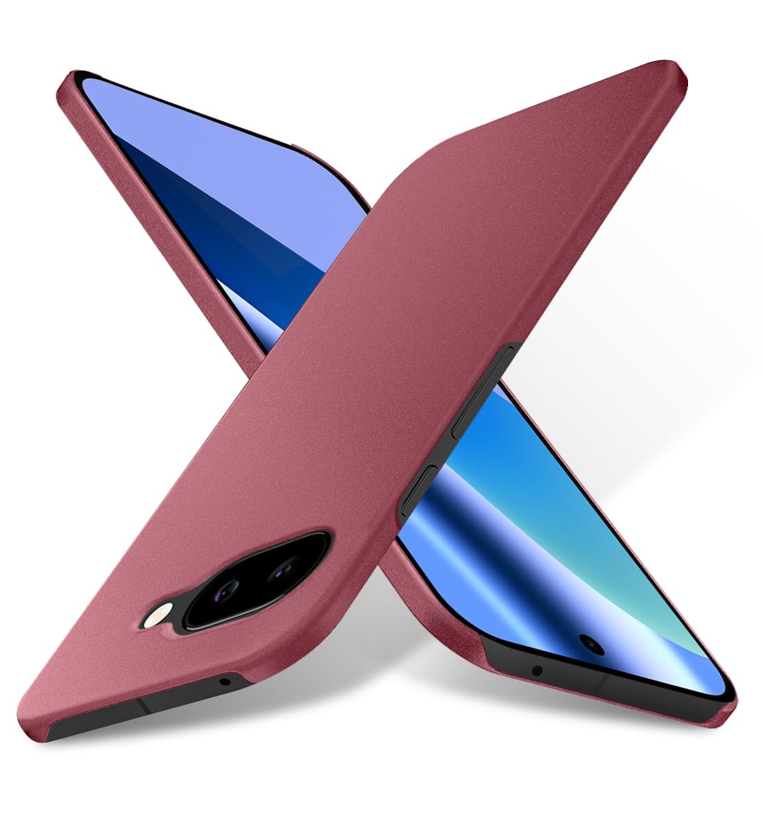 Bastmei Google Pixel 10a 5G Case, Ultralekki, antypoślizgowy, odporny na zarysowania, ochraniacz na aparat, matowy twardy PC pokrowiec do Google Pixel 10a (czerwone wino)