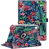 Fintie Rotating Case for iPad Mini 7 (A17 Pro, 7th Generation) 2024 / iPad Mini 6 (6th Gen) 8.3 Inch - 360 Degree Swiveling Stand Protective Back Cover, Auto Wake/Sleep, Jungle Night