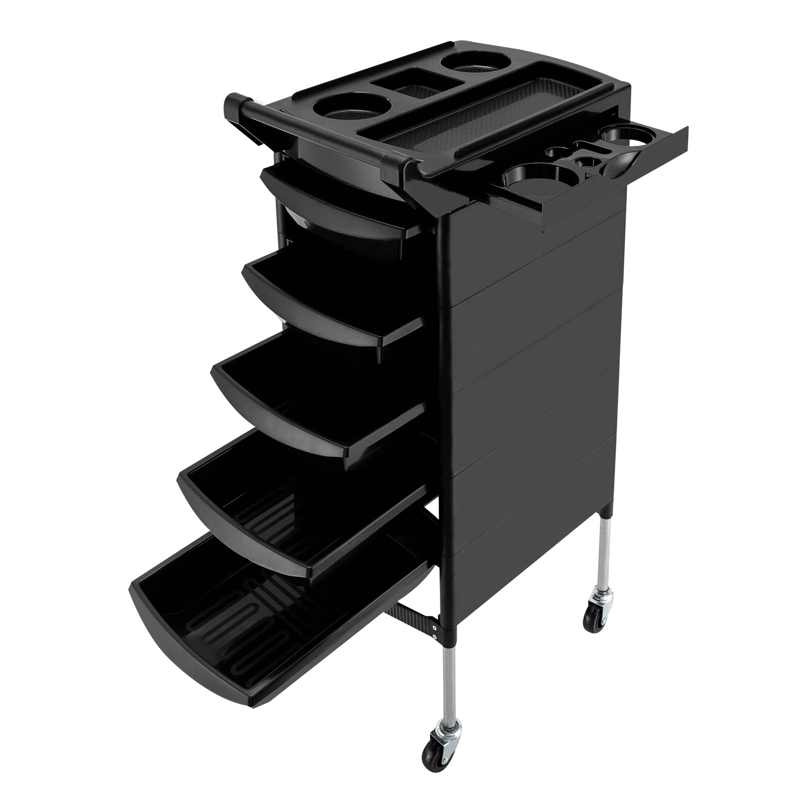 Buy BeiseYu Professional Salon Trolley, Black Salon Trolley Cart with