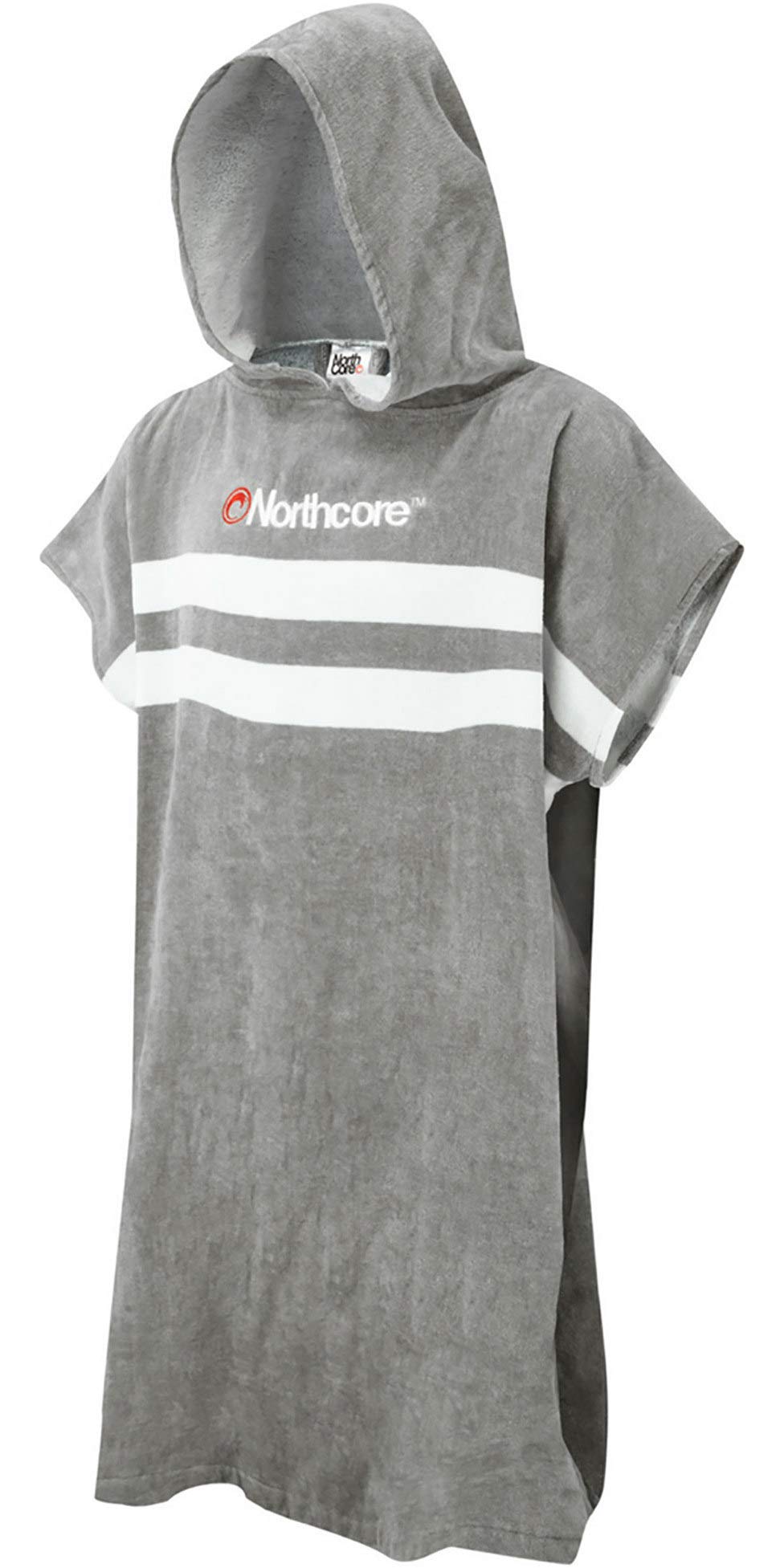 Northcore 2026 Strand Basha Streifen Hooded Handtuchwechselrobe/Poncho NOCO241 - Grey -