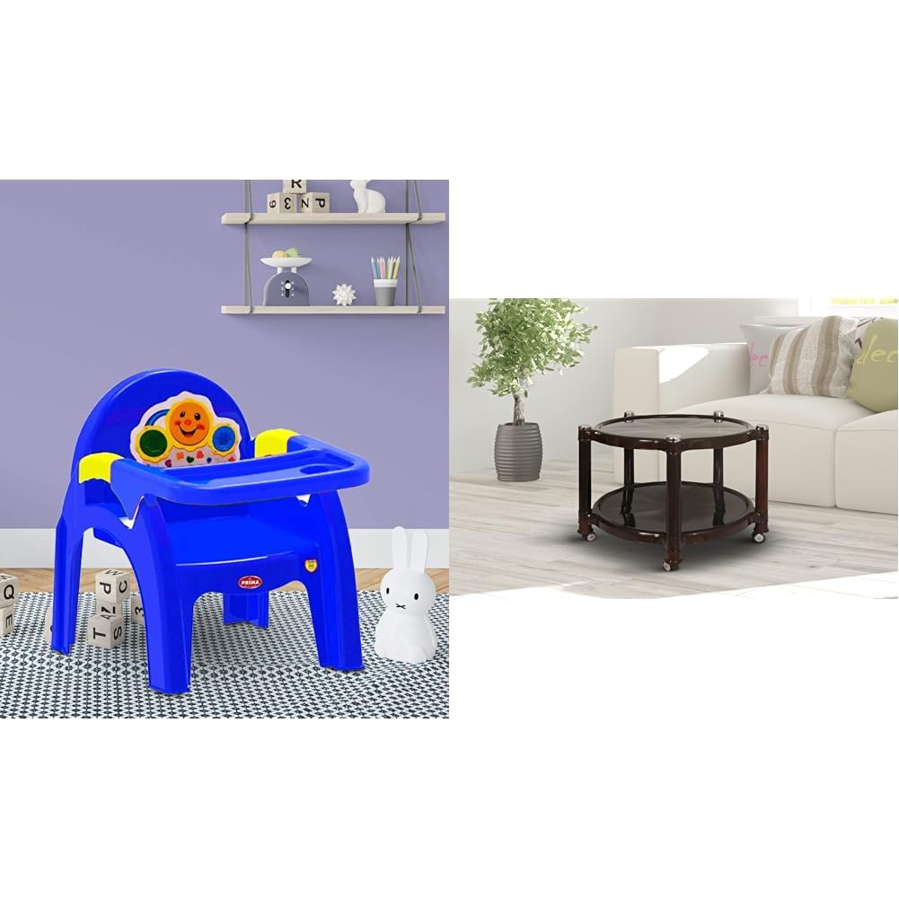 Prima Detachable Baby Desk Plastic Chair 130 High Eating Feeding Booster Seat with Tray Blue 5008 Center Trolley Coffee Table Tea Teapoy for Home Office Outdoor Cherry-image-42