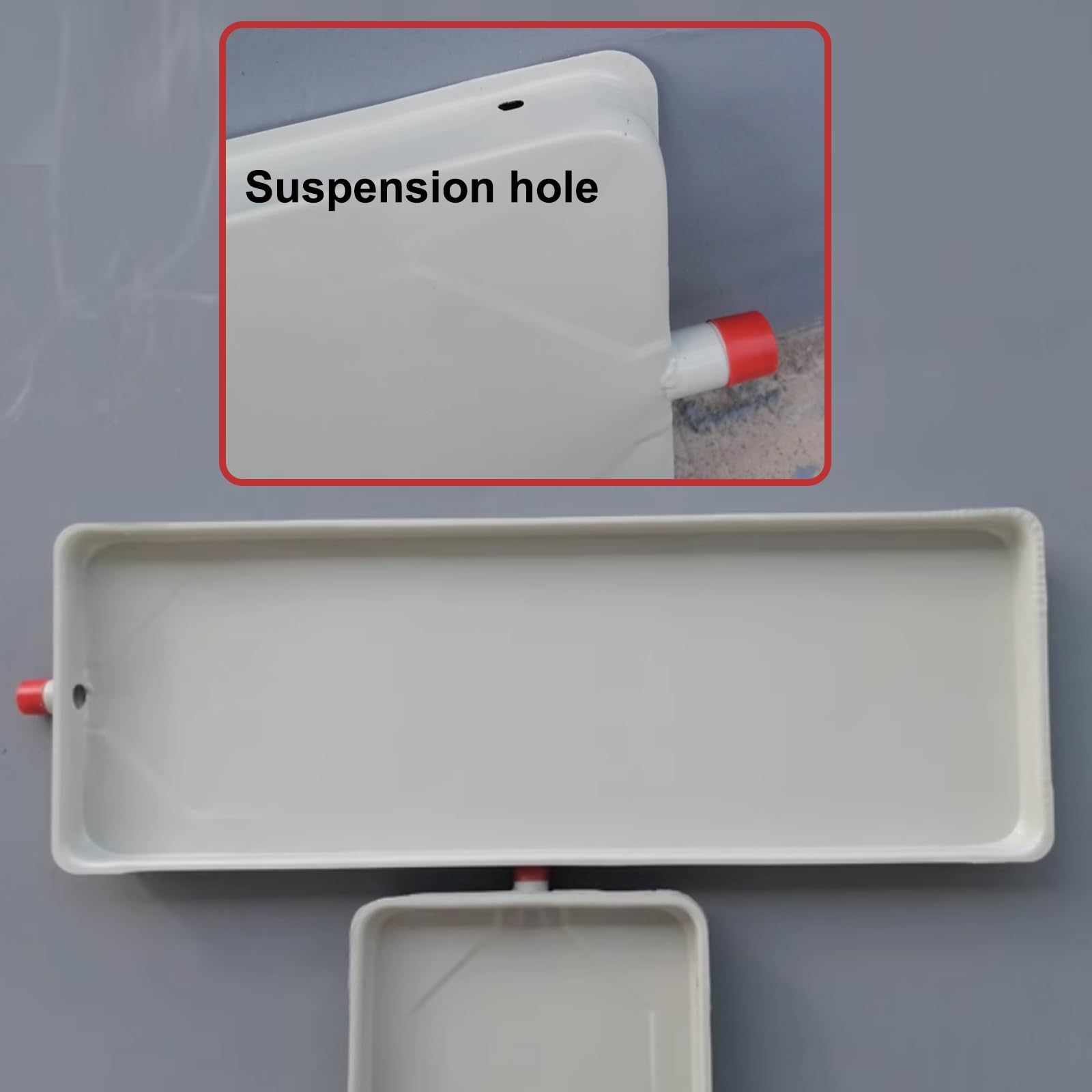 Bandeja de Condensación con Desague para Aire Acondicionado, Bandeja de Recogida de Goteo de Bandeja Metal Galvanizado, Bandeja de Goteo del Aire Acondicionado(91x24cm(35.8x9.4in))