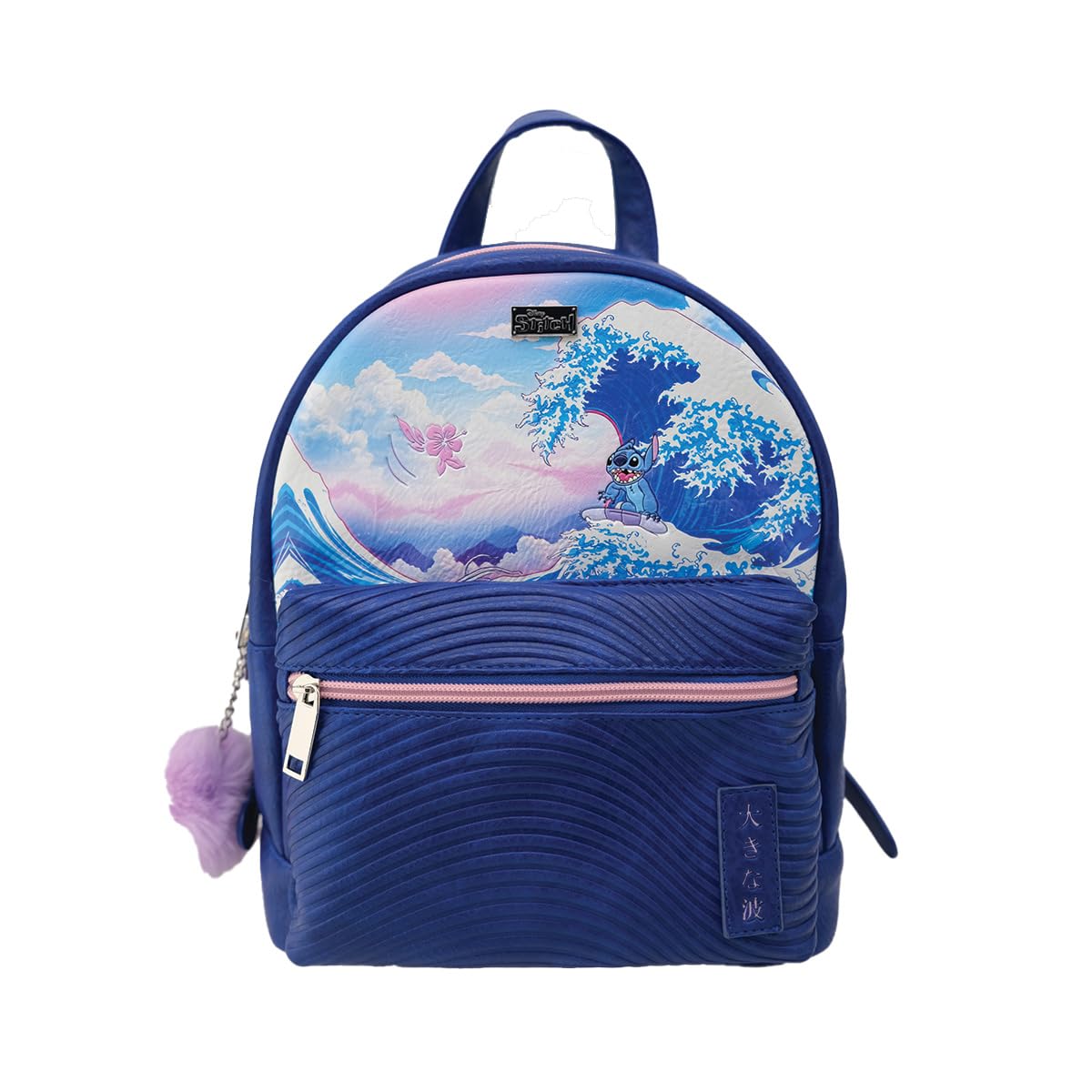 Nomadict Gaming Bag Stitch Hokusai Waves - Backpack with Compartment Designed for Nintendo Switch® - 28 x 22 x 12 cm - Officially Licensed Disney