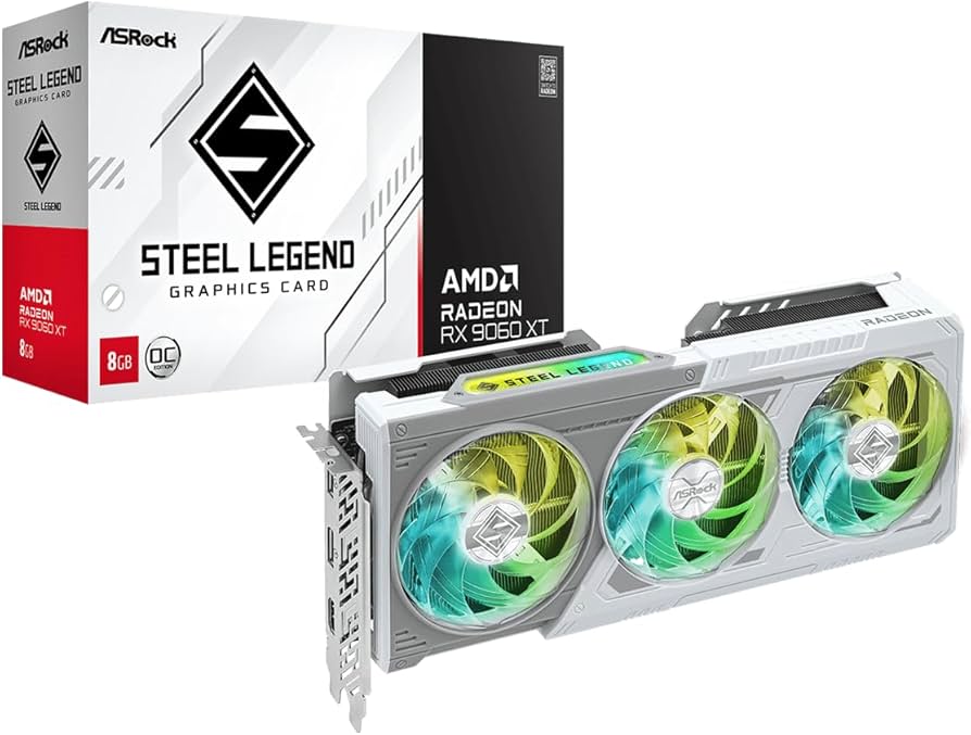 Amazon.com: ASRock Radeon RX 9060 XT Steel Legend 8GB GDDR6 OC