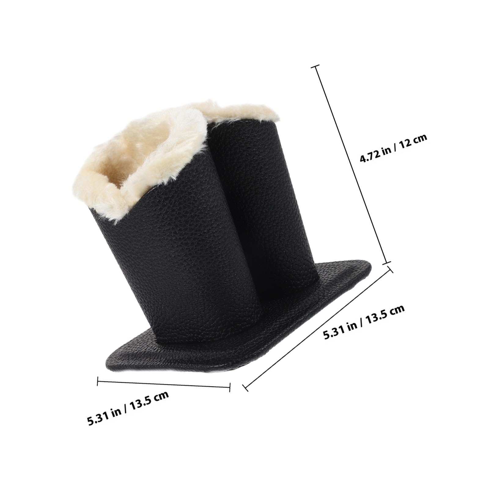 STOBAZA Présentoir à Lunettes pour Rangement et Protection Double en Cuir Pu et Peluche Noir Porte-lunettes Double Compartiment, Design Élégant à Domicile