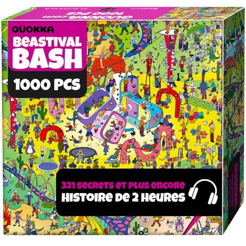 QUOKKA Puzzle 1000 Pièces pour Adultes Mythories Pawchella – Boîte Premium avec Défis Supplémentaires Amusants - Idéal pour Se Détendre - Stimuler Sa Créativité Et Offrir en Cadeau