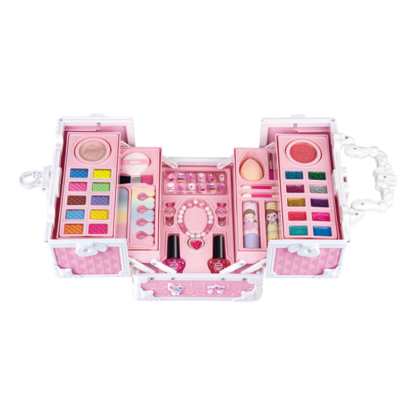 Borsa per cosmetici per ragazze – Trucco delicato e non tossico | di bellezza lavabili con acqua | Ideale per regali e svago, creativo ed educativo, set completo e colorato