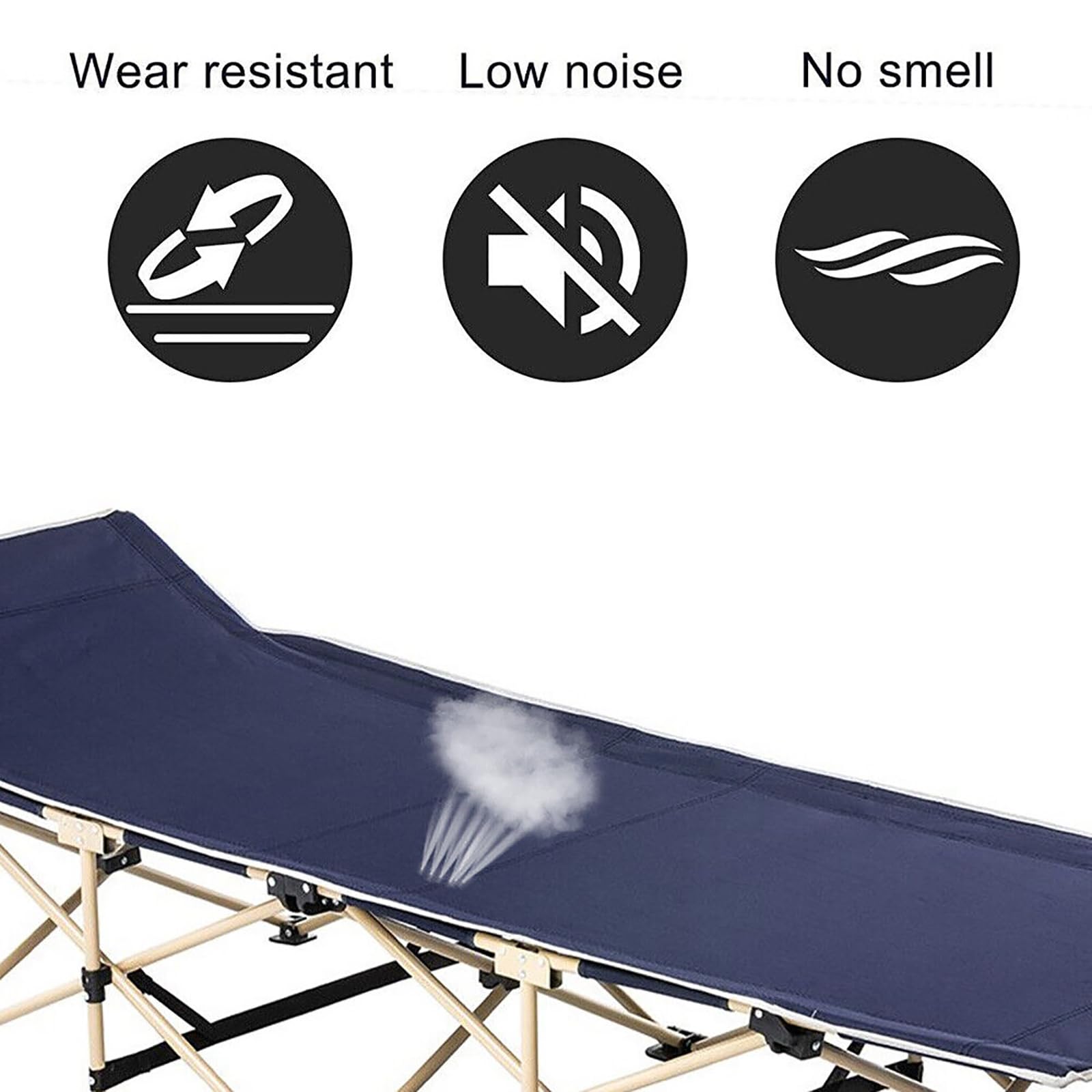 Trintion Campingbett Feldbett Klappbar XL Faltbar Campingliege Klappbett Gästebett für Camping Garten Strand Reisen Outdoor Indoor 250kg Belastbar