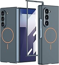 COQUE Étui pour Samsung Galaxy Z Fold 7, 2 en 1 avec Film intégré et Anneau magnétique Invisible, Ultra Fine pour Samsung Galaxy Z Fold 7-Vert
