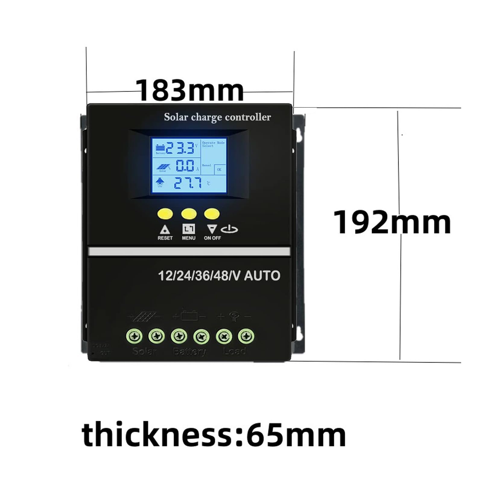 Dpofirs 60A MPPT Regulator ładowania Słonecznego Zaawansowany 12V 24V 36V 48V Regulator Słoneczny z Wyświetlaczem LCD dla Entuzjastów Energii Odnawialnej