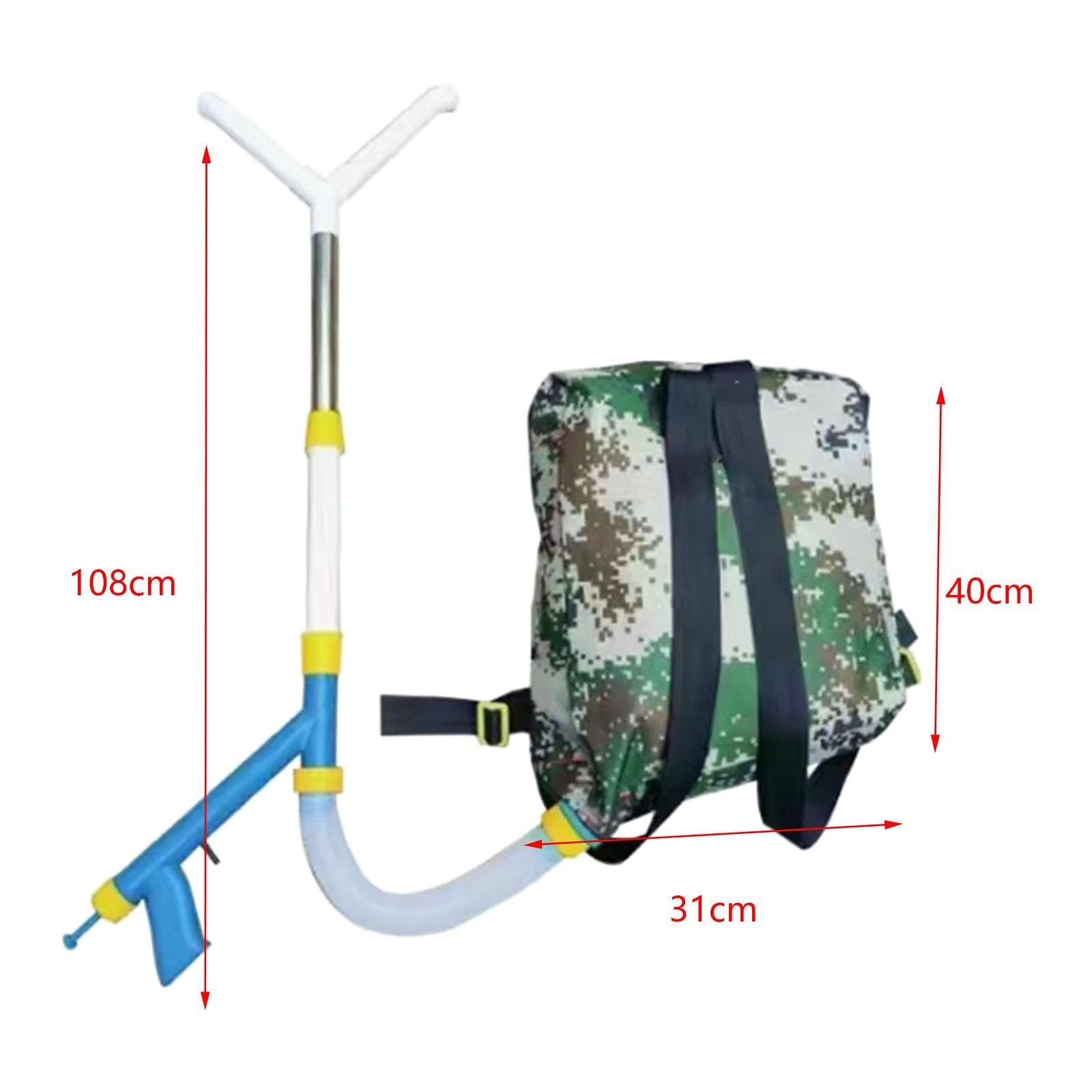 Fertilizante Sprayer de Mano con Mochila Y Bolsa Espaciosa Esparcidor Portátil Granulado para Fertilizar Jardín Y Dispensador Manual de a, Acero Inoxidable