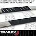 TrailFX Nerf Bar Side Steps Chevrolet Silverado 1500 Extended Cab 2007–2018 Polished Stainless Steel 4-Inch Trapezoidal Straight Rocker Panel Mount Set of 2 Truck Running Boards TrailFX A4001S